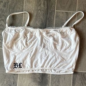 Boys Lie White Bustier Tank